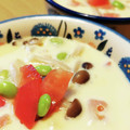 τомоко's cooksnap of when they made トマトと枝豆の冷たい茶碗蒸し.