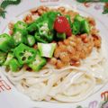 hanemakoo's cooksnap of when they made 簡単☆オクラ納豆そば・うどん.