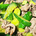 きみらす's cooksnap of when they made 簡単♪きゅうりと牛肉のオイスター炒め.