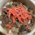 こはるぽん's cooksnap of when they made 牛丼★チェーン店の味みたい★一人前から★.