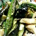 monacca's cooksnap of when they made 焼きなすと鯵の干物のナムル.