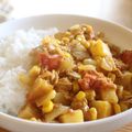 みるく茶's cooksnap of when they made コーンとトマトのドライカレー.