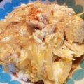 もりもりきのこ's cooksnap of when they made フライパンで4人分とろ～り簡単親子丼.