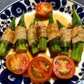 ogamonja's cooksnap of when they made オクラとシソの豚肉巻き.