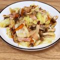 あみかん缶's cooksnap of when they made ベーコンとキャベツしめじの野菜炒め.