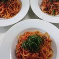 じゅんmk2's cooksnap of when they made フライパンひとつdeミートソースパスタ.