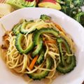 ゆるмαмα's cooksnap of when they made ゴーヤと豚肉の塩焼きそば.