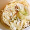 葉っぱかーさん's cooksnap of when they made しらすとキャベツのペペロンチーノ.