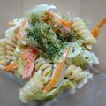 ねこはがき's cooksnap of when they made カニカマと野菜のごまマヨ☆マカロニサラダ.