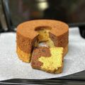 みれれーん's cooksnap of when they made ２層❤チョコバナナシフォンケーキ.
