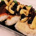 私市ビッキーズ津門巳's cooksnap of when they made おにぎり弁当&黒豆薄揚/お野菜昆布煮合盛.