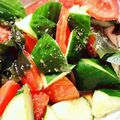 earth。's cooksnap of when they made トマトとわかめのサラダ♪.