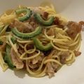 TaytNeyy's cooksnap of when they made 夏はコレ！　ゴーヤパスタ.