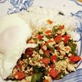 mummypig's cooksnap of when they made ☆鶏肉のバジル炒めごはん☆.