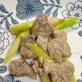 ☆megunyan☆'s cooksnap of when they made 簡単♪豚肉とアスパラの塩レモン炒め.
