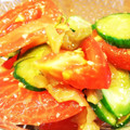 まっさまさママ's cooksnap of when they made トマトときゅうりとザーサイの中華和え.