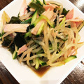 Sun Flover's cooksnap of when they made もやしとわかめ、きゅうりの酢の物.