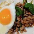 mapleswc's cooksnap of when they made ひき肉とピーマンのガパオ風ライス.