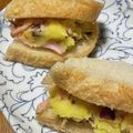 QPはにー's cooksnap of when they made さつまいもとハムのサンドイッチ.