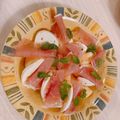 maaaaaika's cooksnap of when they made 旬の贅沢！桃とモッツァレラのカプレーゼ.