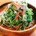 Emihann's cooksnap of when they made 豆苗とカニカマのポンマヨ和え 超簡単〜.