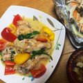 料理研究（メモ用）'s cooksnap of when they made 手羽元と彩り野菜のマスタードクリーム煮.