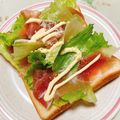 ♥︎yaya♥︎'s cooksnap of when they made 生ハムレタスのチーマヨトースト♪♫.