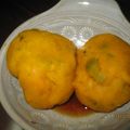 ちかぽん０８０３'s cooksnap of when they made 簡単☆レンジで作るかぼちゃの茶巾.