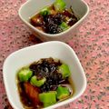 ルぴあ's cooksnap of when they made おくらトマトdeもずく酢.