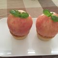 Mくまこ's cooksnap of when they made * ジューシー ♡ まるごと桃タルト♪.