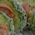 すまるちゃあし's cooksnap of when they made 居酒屋味ゴーヤとソーセージかき揚げ天ぷら.