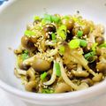 U☆kaoru's cooksnap of when they made レンジ2分！無限しめじ（ツナ麺つゆごま油.