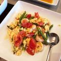Oxnard_KK's cooksnap of when they made 海老とトマトのふわふわ卵炒め.
