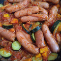クック00Q0QZ☆'s cooksnap of when they made ウインナーズッキーニ・茄子の簡単トマト煮.
