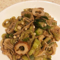 クック8GEQ0U☆'s cooksnap of when they made オクラとえのきとちくわの海苔サラダ.