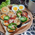 akoreana's cooksnap of when they made ワンパンde簡単なすのピザ.