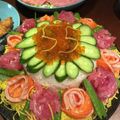 ぢゃいあん135's cooksnap of when they made 母の日♪記念日♪誕生日に♪花の寿司ケーキ.