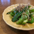 KEI〜☆'s cooksnap of when they made ピーマンとちりめんの簡単ごま和え.