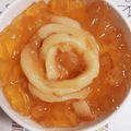 か～ぽ☆'s cooksnap of when they made ☆ゴロゴロ果肉入り☆桃のカルピスゼリー.