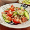 Superlittleboo's cooksnap of when they made トマトときゅうりとツナのうまうま和え.