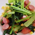 HIRIAlove's cooksnap of when they made 小松菜とウィンナーのバター炒め.