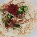 ほんだンショコラ's cooksnap of when they made 納豆オクラ梅のネバネバそうめん.