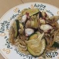 きらり流れ星's cooksnap of when they made タコとズッキーニのパスタ！.