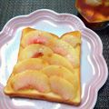 うたかた。's cooksnap of when they made フレッシュ！白桃トースト.
