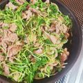 ゆかりんご117♪'s cooksnap of when they made 豆苗と豚肉のポン酢炒め.