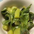 あおむし26's cooksnap of when they made ランチ夕食に♪つるむらさきのポン酢あえ.