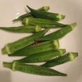 きょうりこ's cooksnap of when they made 《電子レンジ、ダイエット》オクラの下処理.