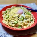 なおミール's cooksnap of when they made 業務スーパー★冷凍オクラとしらすのパスタ.