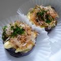 クルミの家's cooksnap of when they made レンジでチン♪　なすのお好み焼き風★.