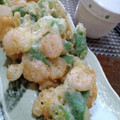 ひっこ's cooksnap of when they made おくらと海老の上品なかきあげ.